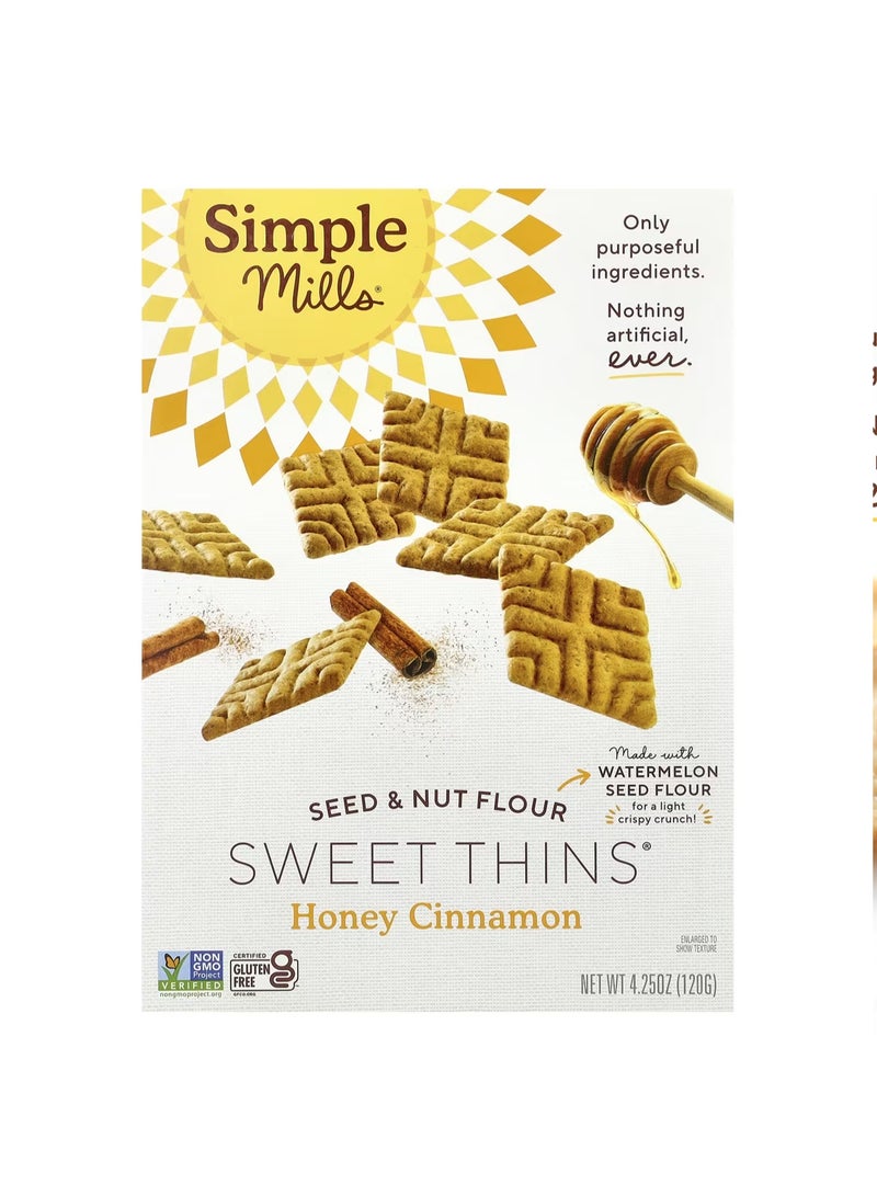 Simple Mills, Seed & Nut Flour, Sweet Thins®, Honey Cinnamon, 4.25 oz (120 g)